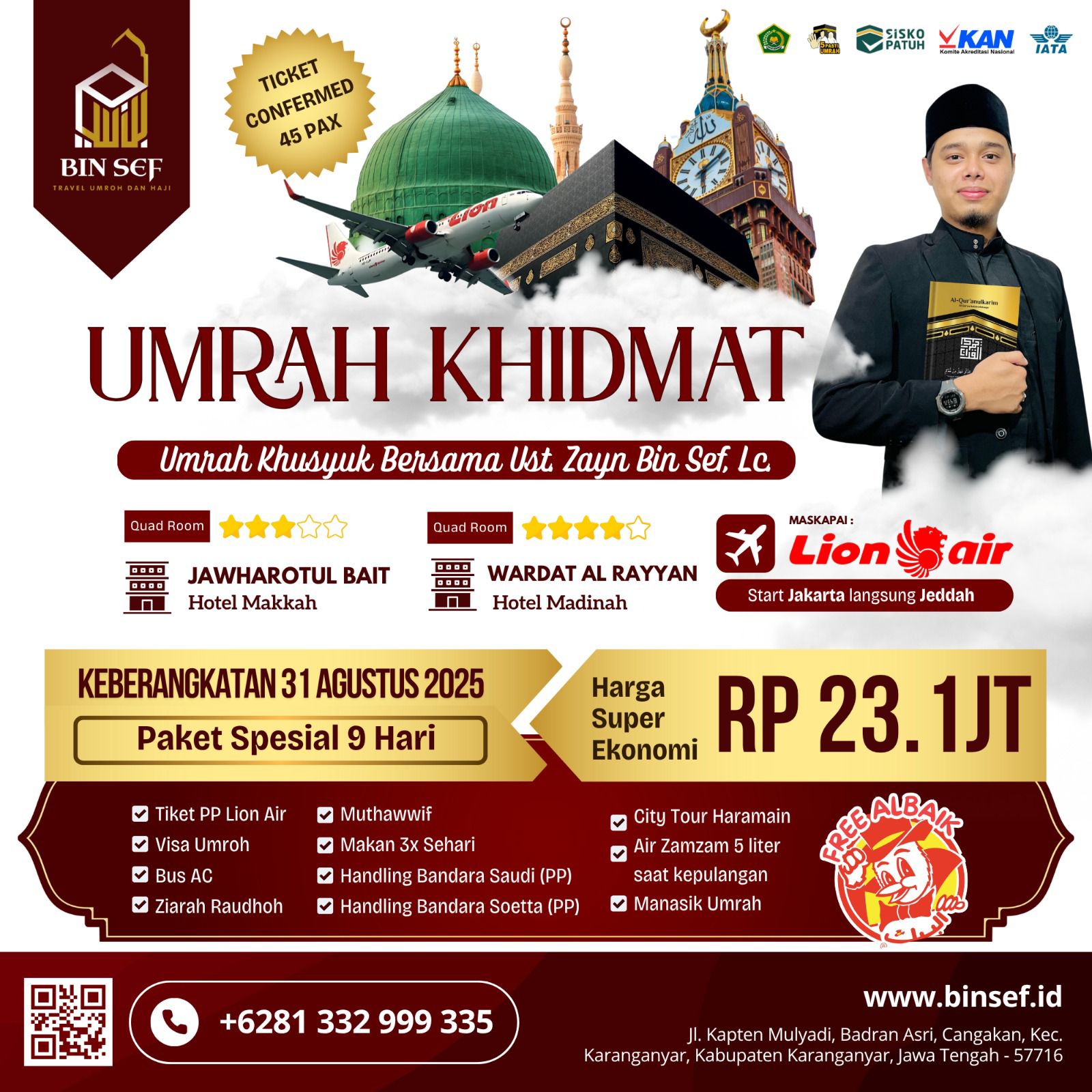 UMRAH KHIDMAT 2025 Bersama Ust. Zayn Bin Sef, Lc - Gambar 1